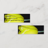 Visite Mini Carte jaune de profil de tulipe (Devant / Derrière)