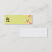 Visite Mini Carte jaune et rose de profil de papillons (Devant / Derrière)