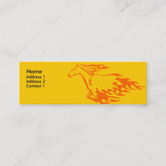 Visite Mini Carte maigre de profil - cheval flamboyant (Devant)