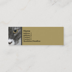Visite Mini Carte maigre de profil de chat