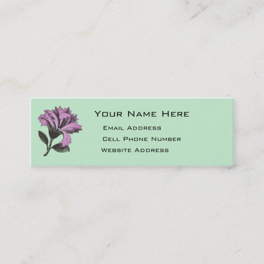 Visite Mini Carte maigre de profil de fleur de Deco (Devant)