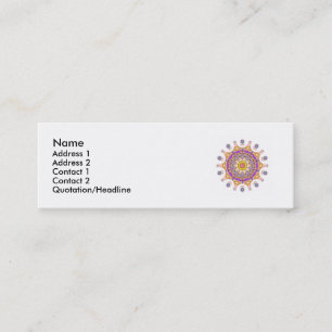 Visite Mini Carte maigre de profil de mandala