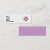 Visite Mini Carte maigre de profil de mandala (Devant / Derrière)