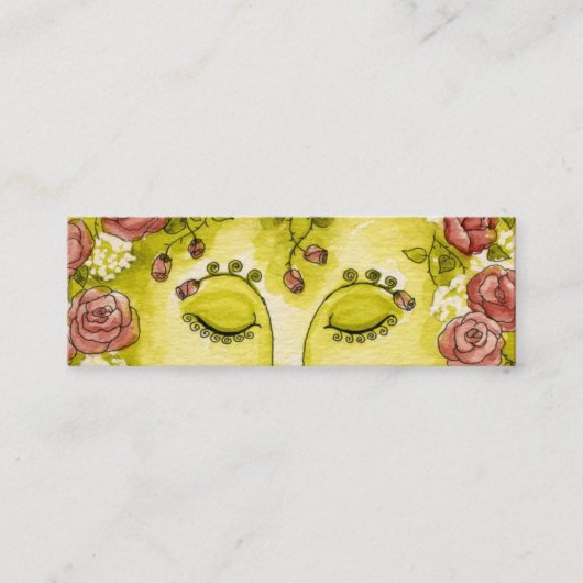 Visite Mini Carte maigre de profil de nymphe rose (Devant)