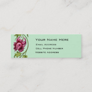 Visite Mini Carte maigre de profil de vigne de fleur