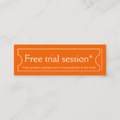 Visite Mini Carte maigre de promotion d'affaires d'instructeur (Dos)