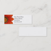 Visite Mini Carte maigre florale orange de profil (Devant / Derrière)