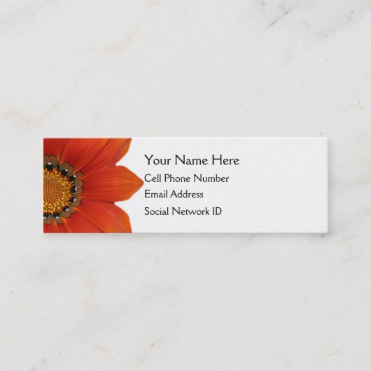Visite Mini Carte maigre florale orange de profil (Devant)