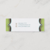 Visite Mini Carte maigre initiale de monogramme rétro (Dos)