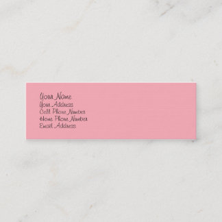 Visite Mini Carte maigre rose-clair de profil de TheColorWheel