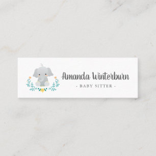 Visite Mini Carte mignonne d'affaires de babysitter