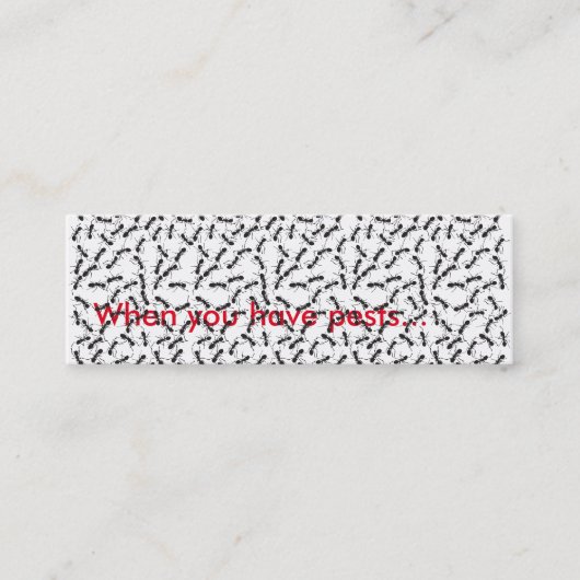 Visite Mini Carte mince de lutte contre les parasites (Devant)