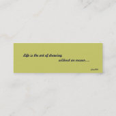 Visite Mini Carte nominative de Graffitti (Dos)