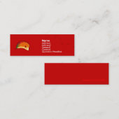 Visite Mini Carte orange de profil de hérisson (Devant / Derrière)