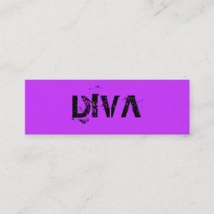 VISITE MINI CARTE POURPRE DE PROFIL DE DIVA