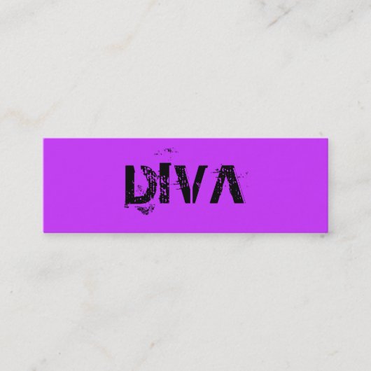 VISITE MINI CARTE POURPRE DE PROFIL DE DIVA (Devant)