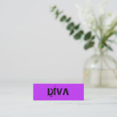 VISITE MINI CARTE POURPRE DE PROFIL DE DIVA (Debout devant)