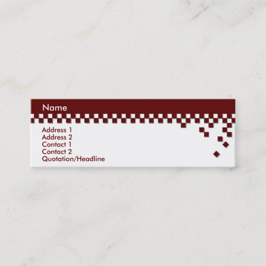 Visite Mini Carte professionnelle classique de profil (Devant)