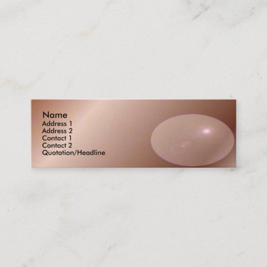 Visite Mini Carte profil de balle (Devant)