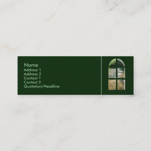 Visite Mini Carte Profil de fenêtre Zen (Devant)