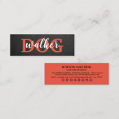 Visite Mini Carte punch de fidélité du marcheur de chien de ta (Devant / Derrière)