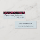 Visite Mini Carte rose de Deco rétro et noire de profil (Devant / Derrière)