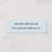 Visite Mini Carte rose de Deco rétro et noire de profil (Dos)