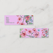 Visite Mini Carte rose de profil de fleurs de Bell (Devant / Derrière)