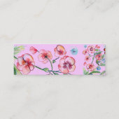 Visite Mini Carte rose de profil de fleurs de Bell (Dos)