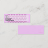 Visite Mini Carte rose de profil de Polkadot (Devant / Derrière)
