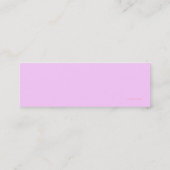 Visite Mini Carte rose de profil de Polkadot (Dos)