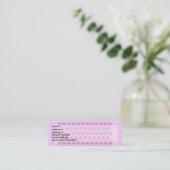 Visite Mini Carte rose de profil de Polkadot (Debout devant)