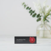 Visite Mini Carte rouge de profil de monogramme de joint de (Debout devant)