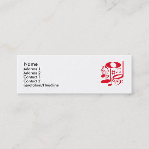 Visite Mini Carte rouge musicale de profil