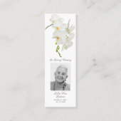 Visite Mini Carte Signet photo simple de prière commémorative  (Devant)