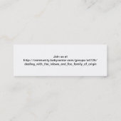 Visite Mini Carte simple de DWIL - petite (Dos)