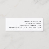 Visite Mini Carte sociale du monde d'or de médias de voyage (Dos)