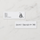 Visite Mini Carte tôt de profil de fer de hochet (Devant / Derrière)