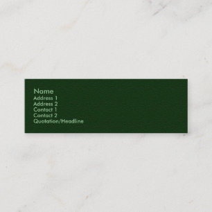 Visite Mini Carte verte simple de profil de grès