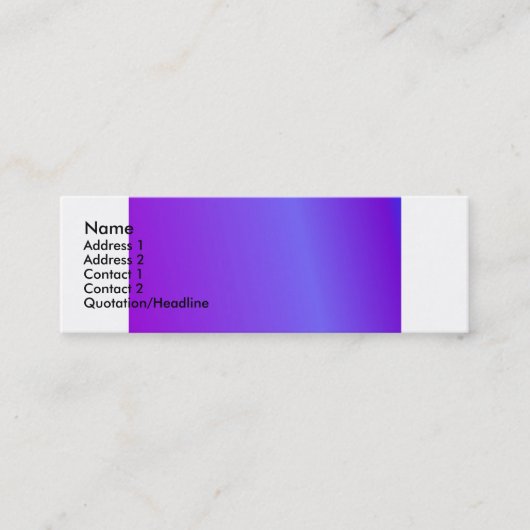 Visite Mini Carte violette de profil (Devant)