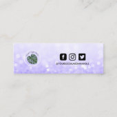 Visite Mini Cheveux de maquillage violet Merci carte de fidéli (Dos)
