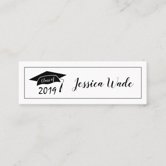 Visite Mini Classe de carte de nom de diplômes de 2019 Casquet (Devant)