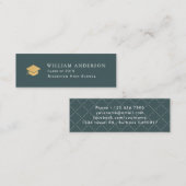 Visite Mini Classic Navy Blue Graduation Insérer une carte de  (Devant / Derrière)