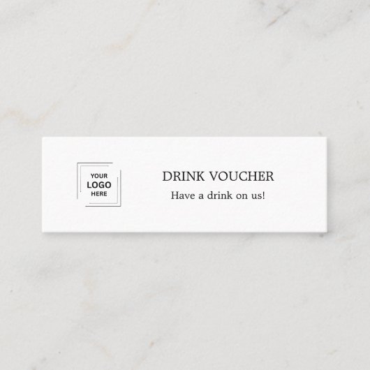 Visite Mini Conception de carte d'accès aux boissons pour évén (Devant)