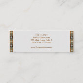 Visite Mini Design ethnique du sud-ouest. Texte. Carte de visi (Dos)