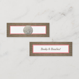 Visite Mini Dollar de sable et carte Signet Burlap