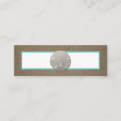 Visite Mini Dollar de sable et carte Signet Burlap (Devant)