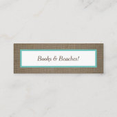 Visite Mini Dollar de sable et carte Signet Burlap (Dos)