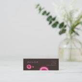Visite Mini Dots de fleurs roses et carte de profil de plaisir (Debout devant)