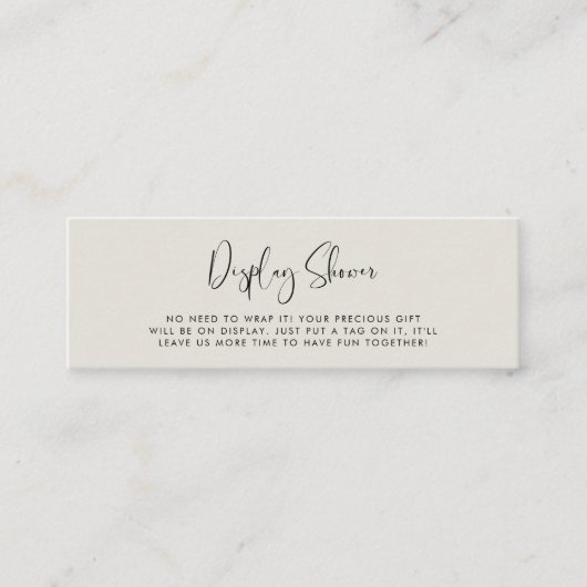 Visite Mini Élégant et moderne Display carte de douche insert (Devant)